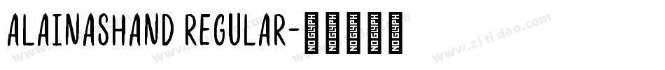 AlainasHand Regular字体转换